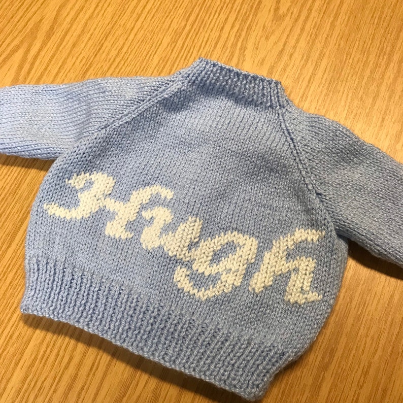 Personalised cardigan Blue