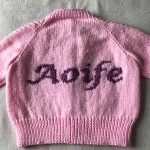 Personalised cardigan Pink