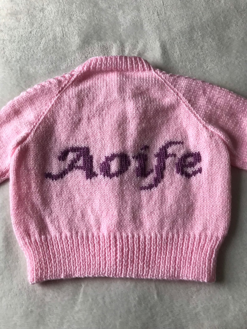 Personalised cardigan Pink