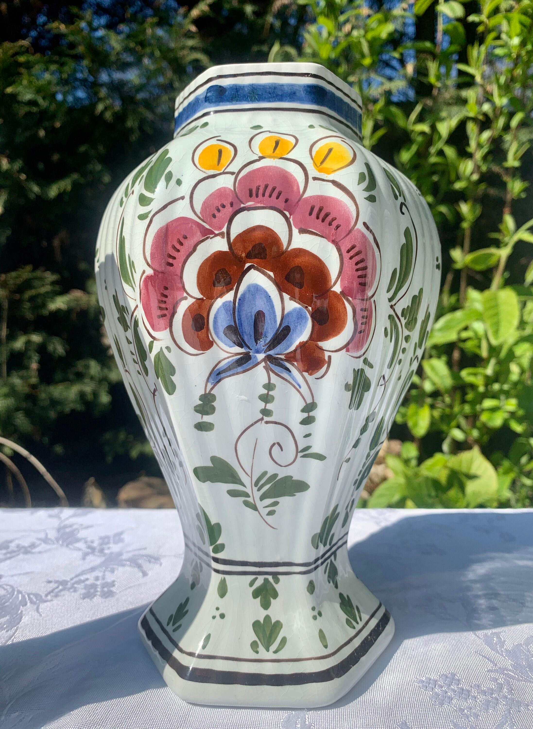 Delft Holland Set of 3 Handpainted Vases Ceramic Vase Etsy UK