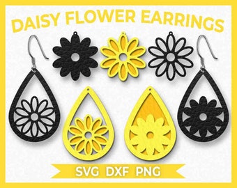 Download Flower Earrings Svg Etsy