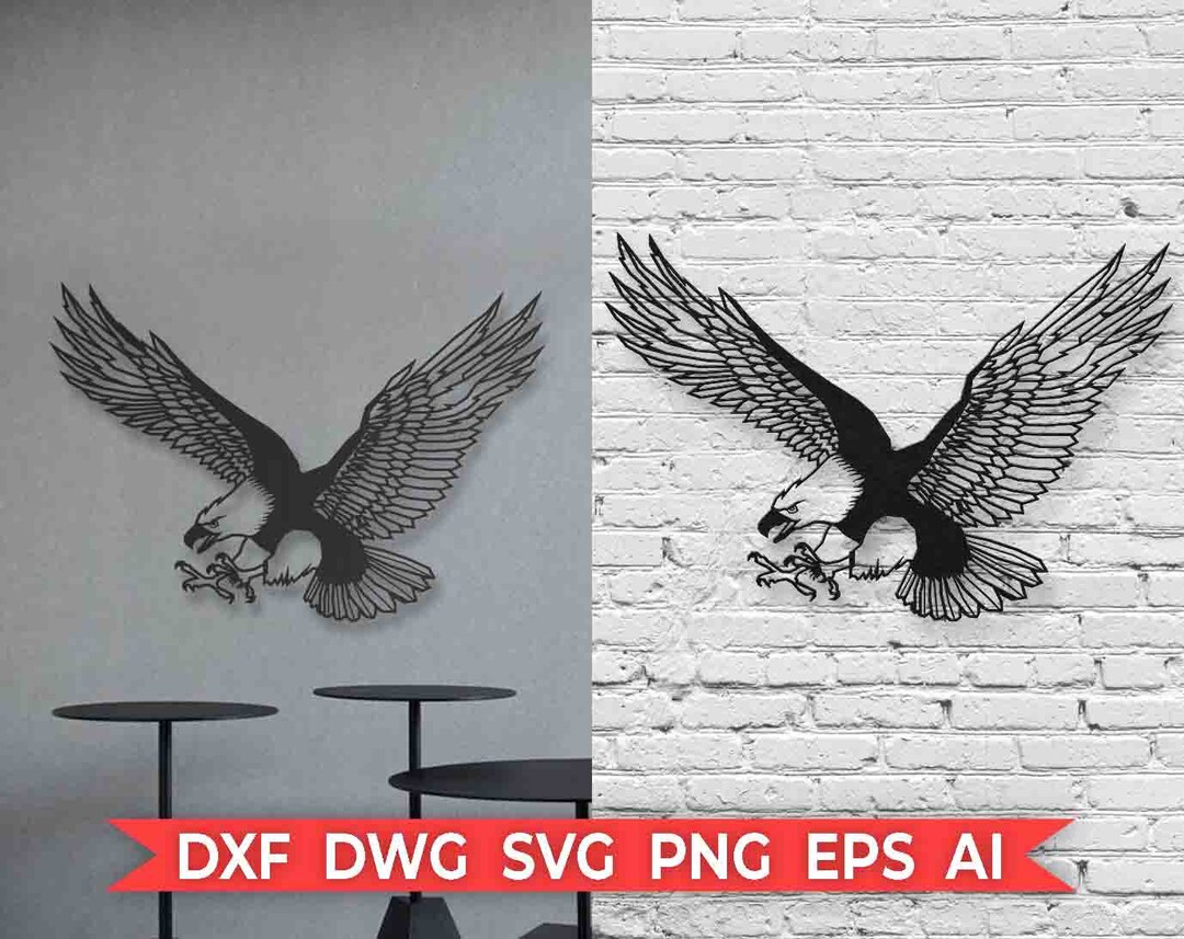 Eagle Wall Decor Vector Laser Cut Template Cut File Instant Download ...
