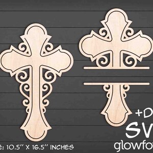 Croix, Glowforge SVG, Fichiers découpés au laser, Cintre de porte, Décoration intérieure, Art mural, Enseigne en bois, Cadeau à la maison