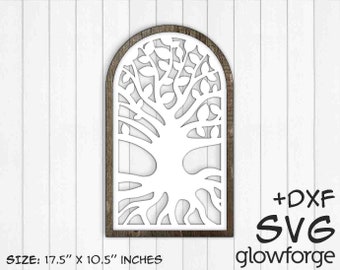 17.5'' x 10.5'' Tree Frame SVG, Glowforge SVG, Cut File, Instant Download, Laser Cut Files, Home Sign, Decor, Gift