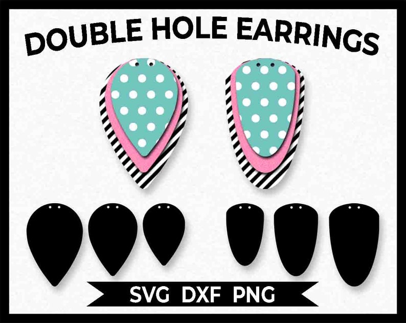 Download Double Hole Stacked Earrings SVG Instant Download Cut | Etsy