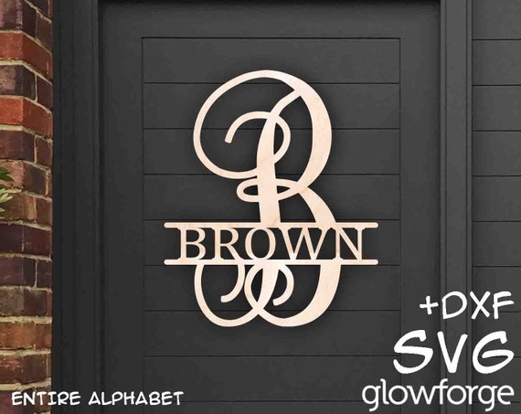 Download Instant Download Door Hanger Cut File Monogram Entire Alphabet Letter Laser Cut Template Glowforge Svg Digital Art Collectibles Dolphinchat Ai