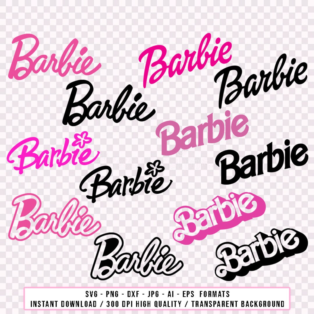 Barbie, Svg Png Jpg Eps Dxf Ai Formats, Instant Download, Logo, Cut ...