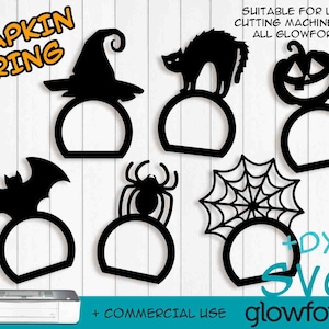 Serviettenring, Halloween, Serviettenhalter, Glowforge SVG, Sofort Download, Cut Files, Ready to Cut