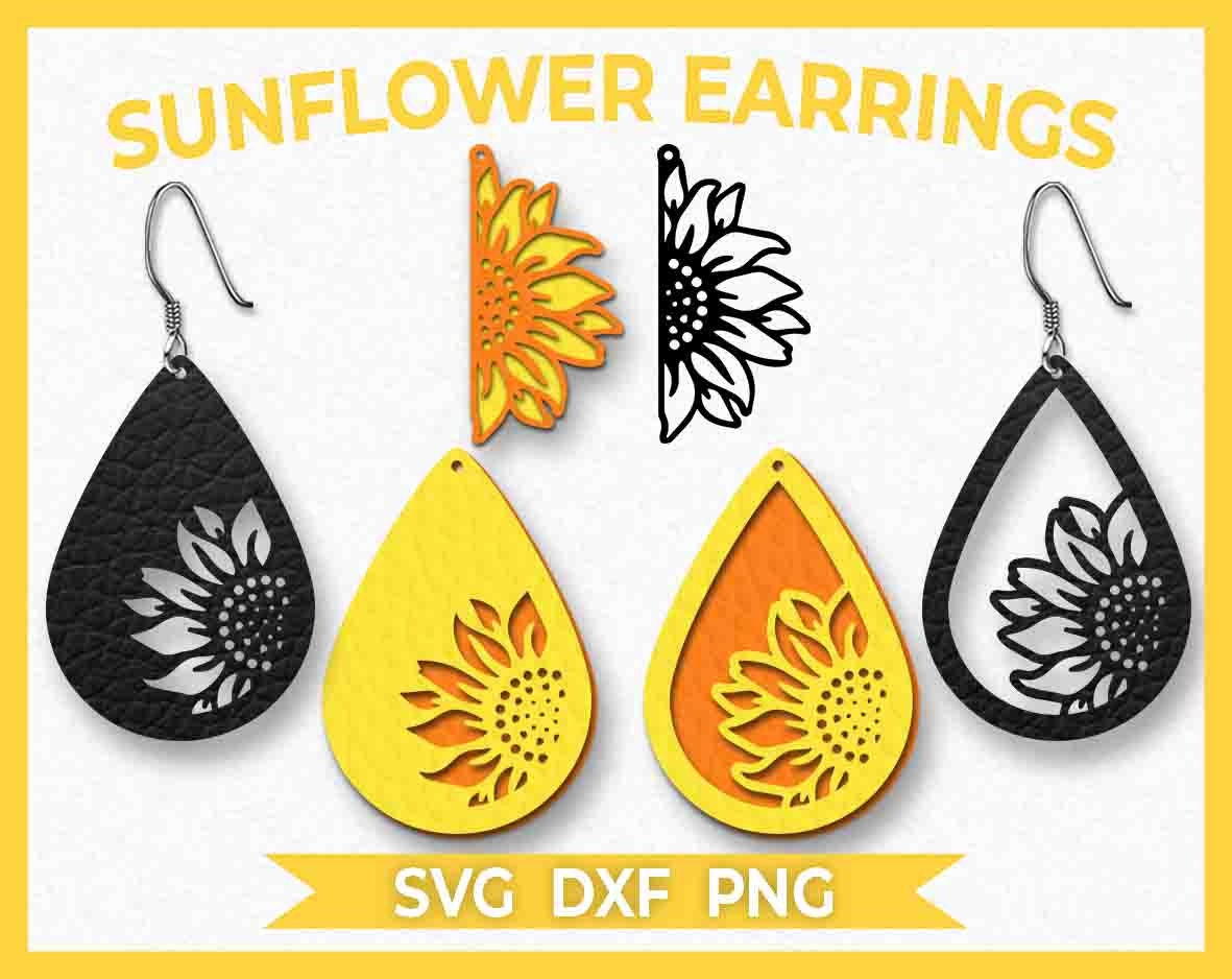 Free Free 300 Sunflower Earring Svg SVG PNG EPS DXF File