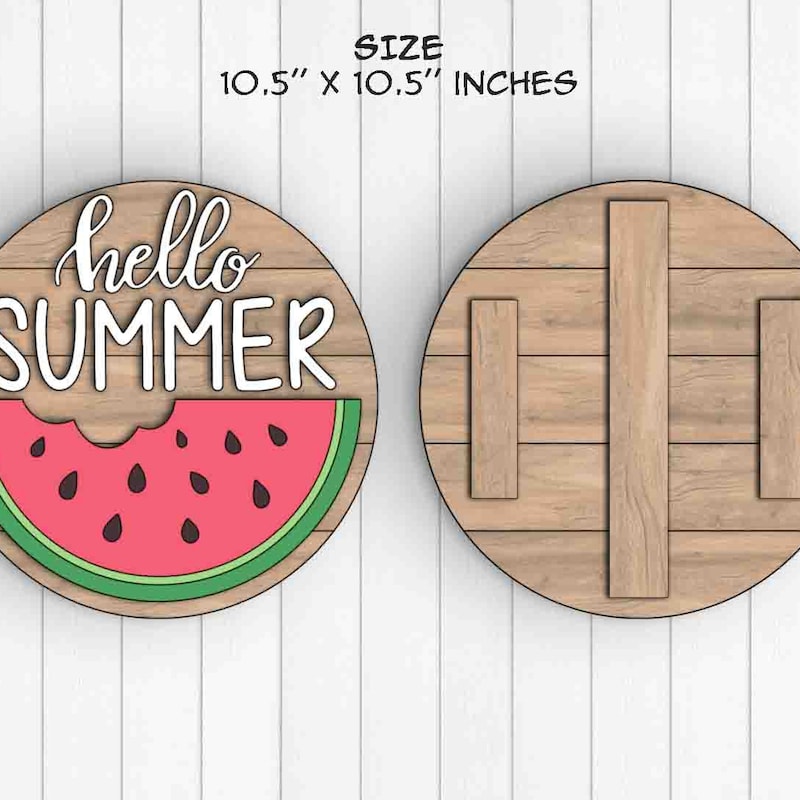 Round Wood Summer Sign - Etsy
