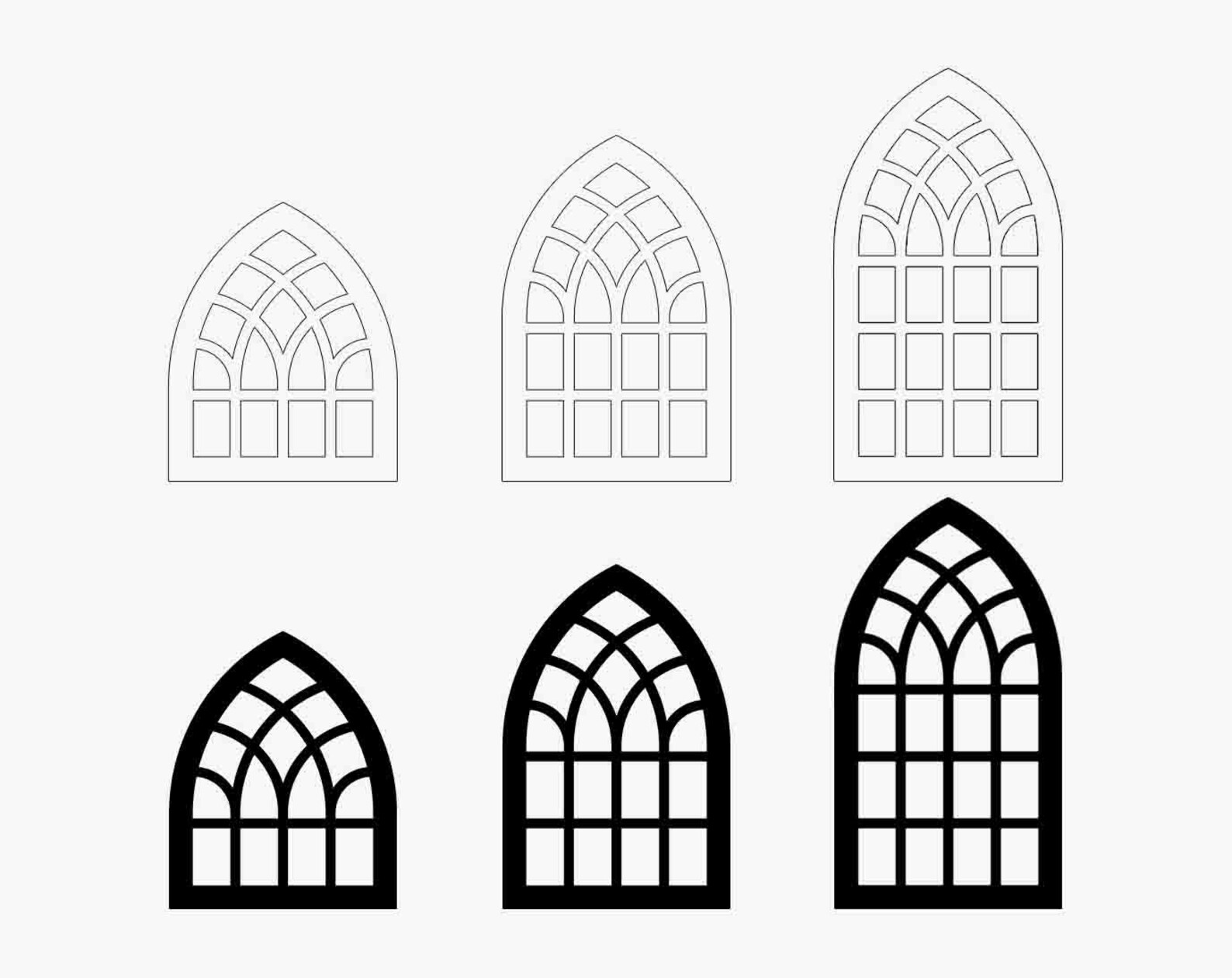 Window Frame 3 Sizes