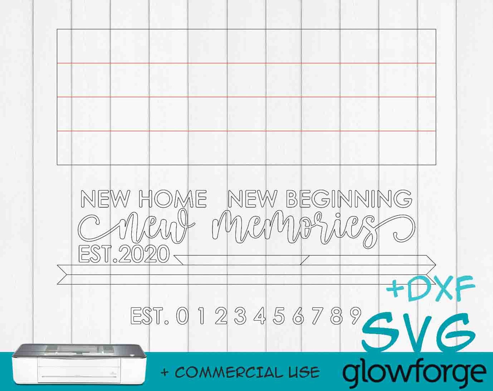 Download New Home New Beginning New Memories Glowforge SVG Instant ...