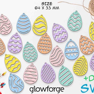20 Easter Eggs, Easter Bundle, Glowforge SVG, DXF, Laser Cut Files, DIY, Easter, Egg, Eggs, Sign, Decor, Wood, Gift, Ornaments