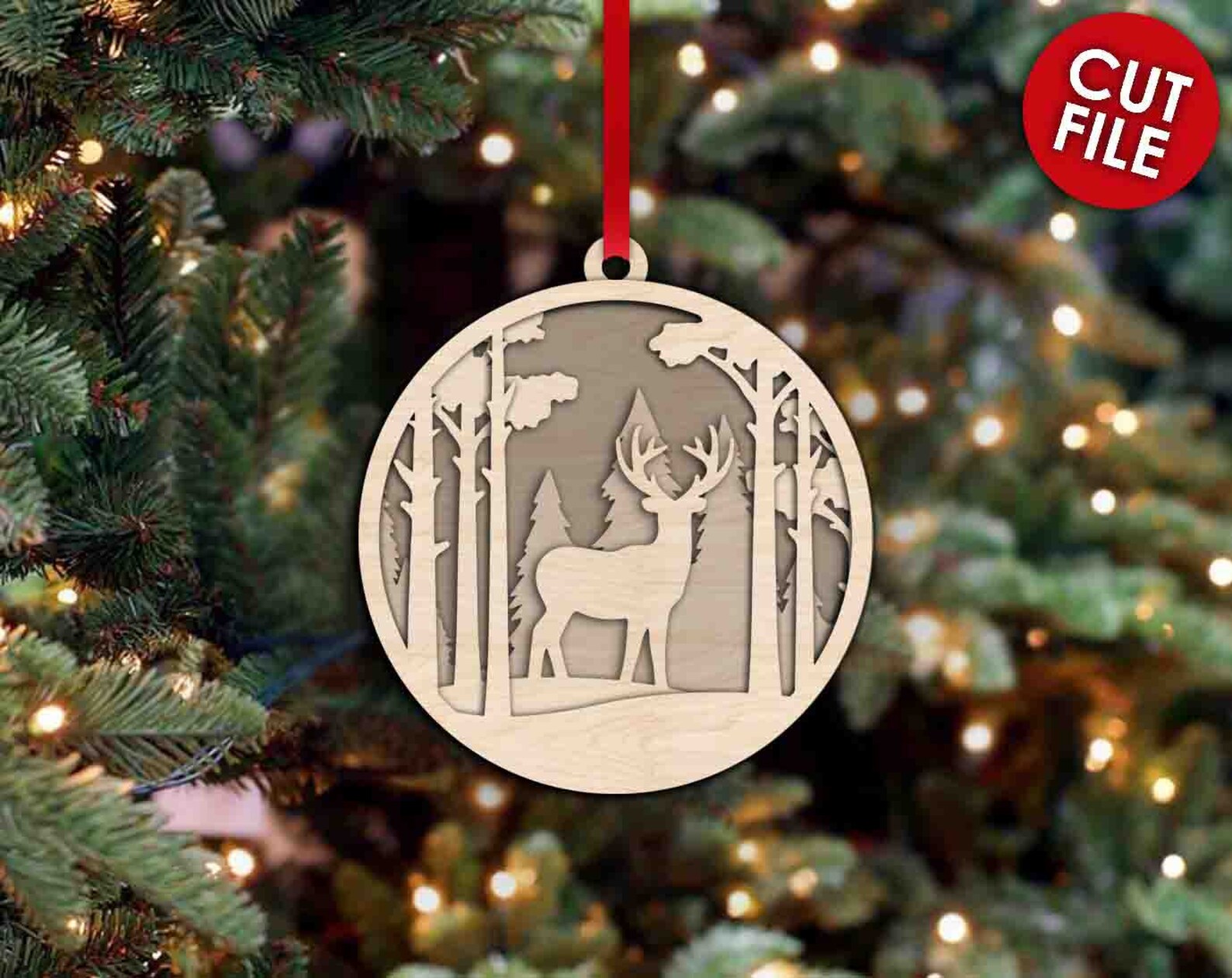 Christmas Ornament SVG Multi Layer Laser Cut DXF Etsy