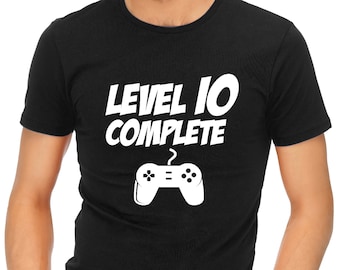 Level 10 Complete Men's T-Shirt, Funny 10th Wedding Anniversary Gift for Husband Men Him Boyfriend