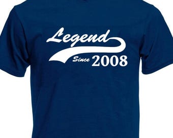 Legend Since 2008 Men's T-Shirt, 18th Birthday Gift For Men Boy Son Grandson 18 Year Old