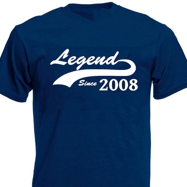 Legend Since 2008 Men's T-Shirt, 18th Birthday Gift For Men Boy Son Grandson 18 Year Old