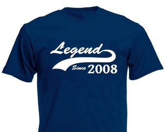 Legend Since 2008 Boys T-Shirt 16th Birthday Gift T-Shirt For 16 Year Old Boys Teen