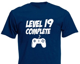 Level 19 Complete Men's T-Shirt, Funny 19th Wedding Anniversary Gift for Husband Men Him Boyfriend