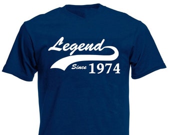 Legend Since 1974 Men's T-Shirt, 50th Birthday Gift For Men Him Dad Husband 50 Year Old Man