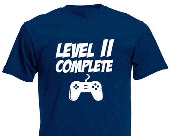 Level 11 Complete Men's T-Shirt, Funny 11th Wedding Anniversary Gift for Husband Men Him Boyfriend