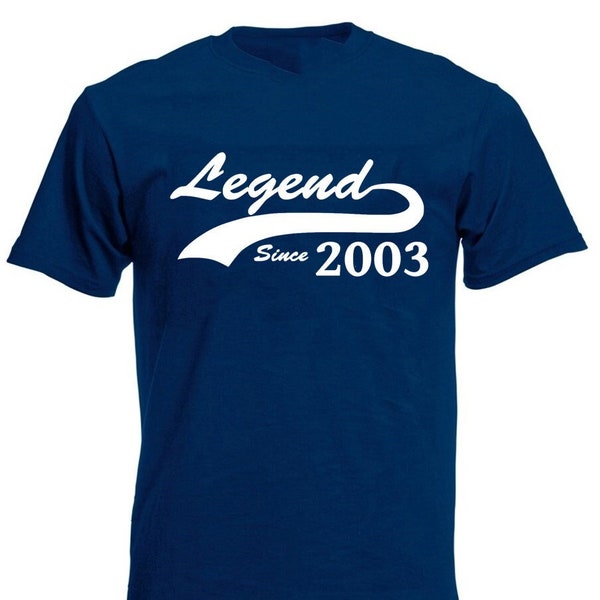 Legend Since 2003 Men's T-Shirt, 21st Birthday Gift For Men Boy Son 21 Year Old