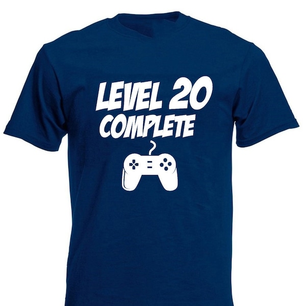 Level 20 Complete Men's T-Shirt, Funny 20th Wedding Anniversary Gift for Husband Men Him Boyfriend