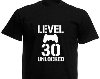 Level 30 Unlocked Men's T-Shirt, 30th Birthday Gift For Men Him Dad Husband 30 Year Old Man