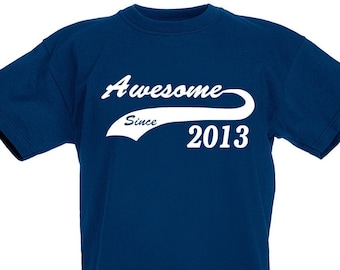Awesome Since 2013 11th Birthday Gift T-Shirt For 11 Year Old Boys And Girls