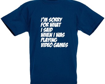 Het spijt me voor wat ik zei Gaming T-shirt, Gamer Verjaardagscadeaus, presenteert voor Teen Boys Maten 7 8 9 10 11 12 13 14 15 jaar oud
