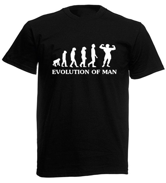 Evolution Bodybuilding Men's Gym T-Shirt, Birthday Presents Gym Gifts For  Him Son Men Dad Boyfriend Husband