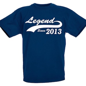 Legend Since 2013 13th Birthday Gift T-Shirt For 13 Year Old Boys and Girls