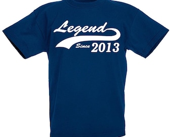 Legend Since 2013 13th Birthday Gift T-Shirt For 13 Year Old Boys and Girls