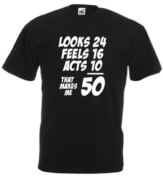 T shirt for 50 year old man Clearance