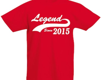 Legend Since 2015 11th Birthday Gift T-Shirt For Boys And Girls