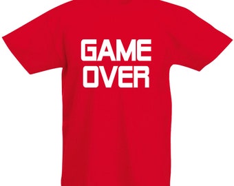 Game Over T-Shirt, Gamer Birthday Gifts, Presents For Teen Boys Sizes 7 8 9 10 11 12 13 14 15 Years Old