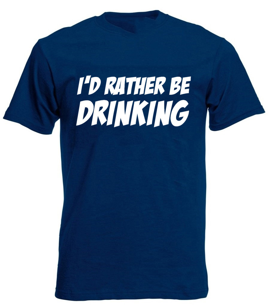 I'd Rather Be Drinking T-Shirt Funny Birthday Fathers Day | Etsy