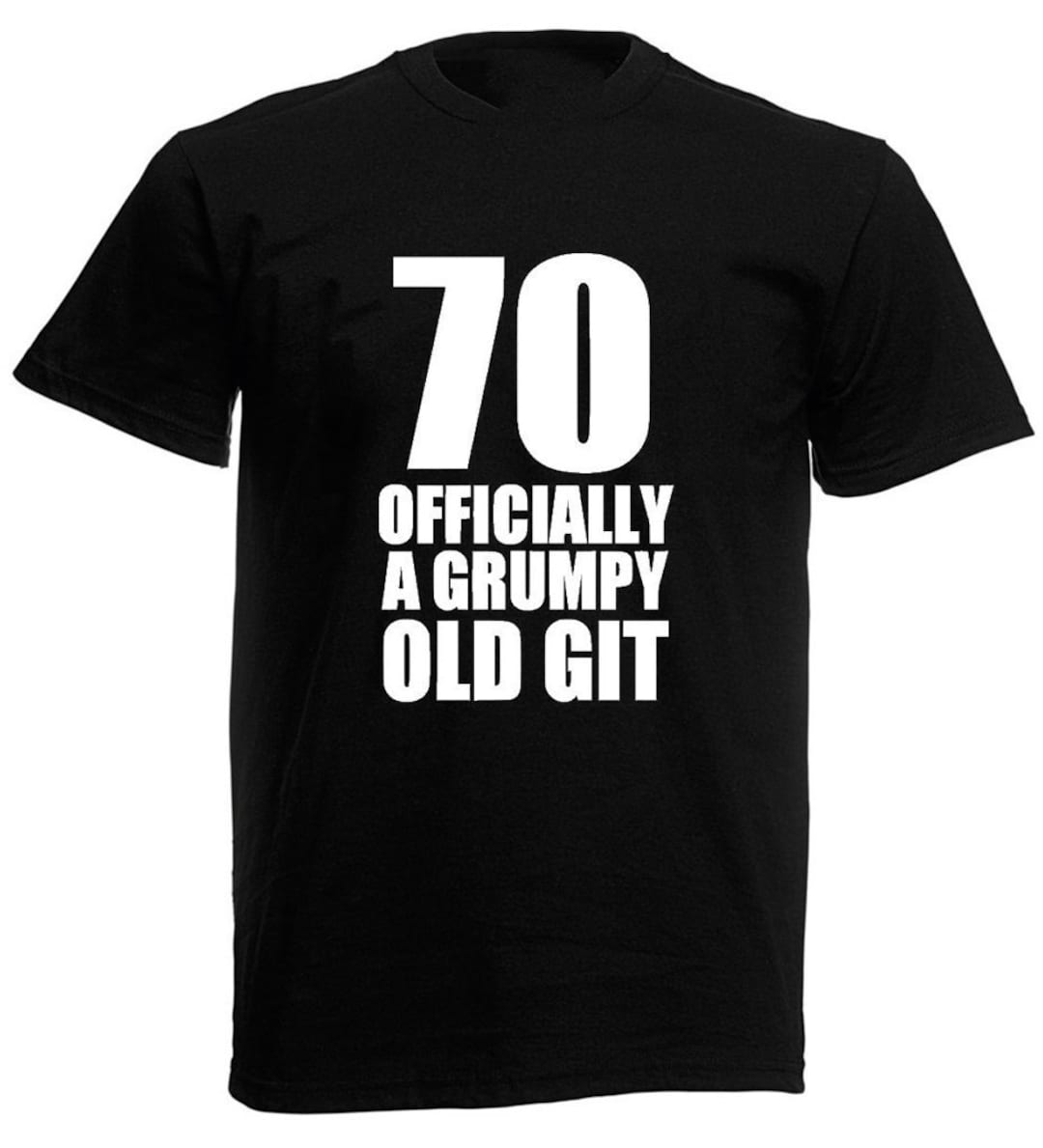 Personalized 74th Birthday T-Shirt For Men - Gettin' Old Pissy And Cranky Custom Tee With Birth Year