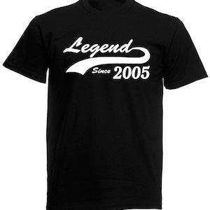 Camiseta de hombre "Leyenda desde 2005", regalo de 21 cumpleaños para hombre, niño o hijo de 21 años Negro