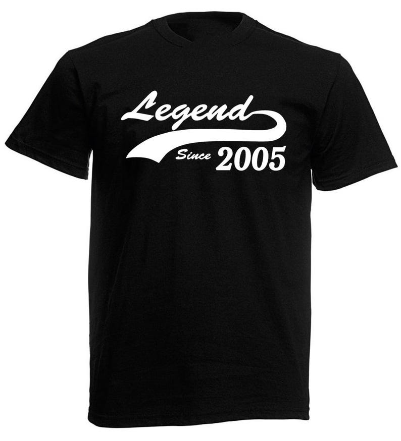 Camiseta de hombre "Leyenda desde 2005", regalo de 21 cumpleaños para hombre, niño o hijo de 21 años Negro