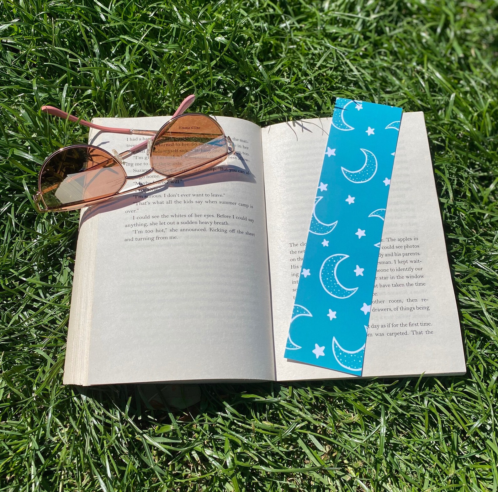 Moon &amp; stars printed bookmarks/ constellation lunar print/ | Etsy