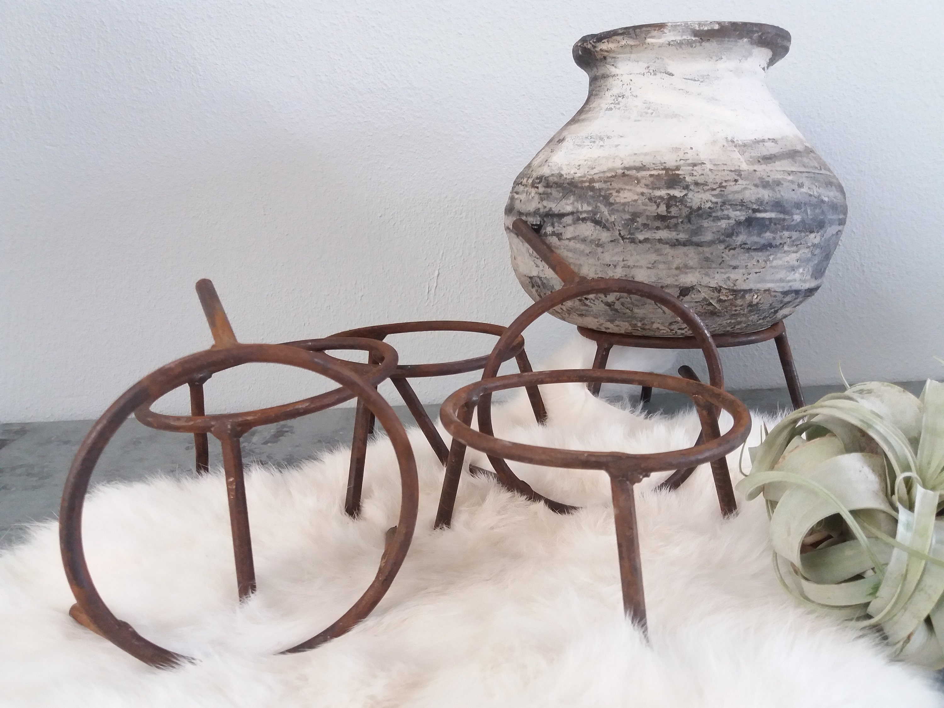 Iron stand for pottery addition tones Nepal rustic Etsy