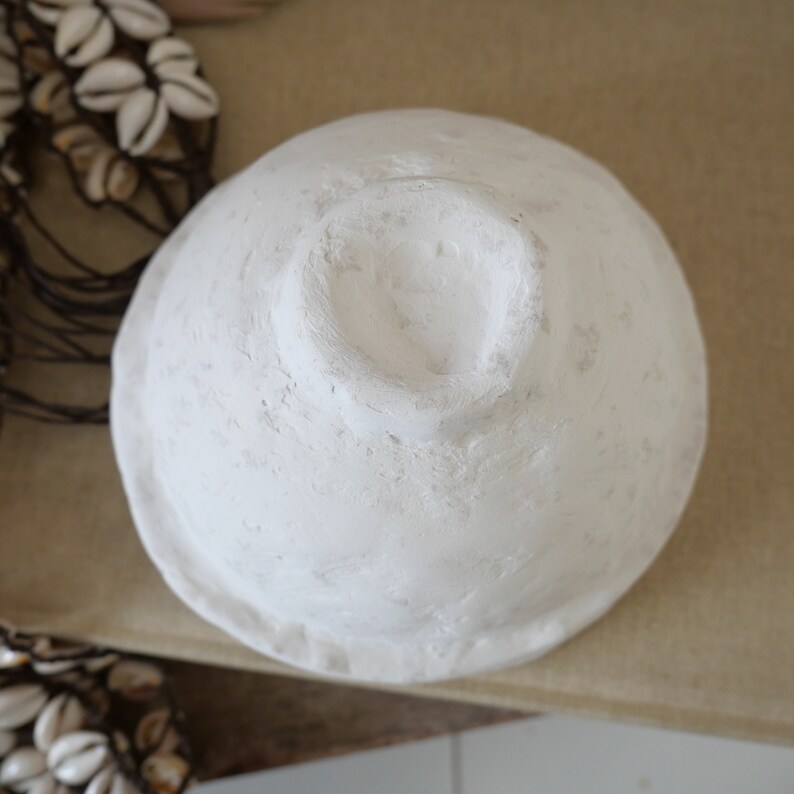 Small plasterd paper maché bowl, boho, farmhouse, rustic, rural, gift, handmade, Ibiza styl, image 7