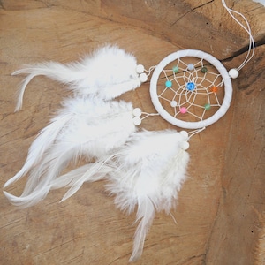 Atrapasueños para coche, colgante de plumas estilo bohemio, cuentas, decoración para espejo retrovisor, pequeño colgante de pared hecho a mano, regalo