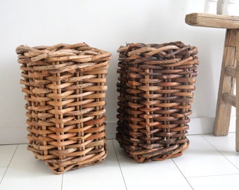 Large rattan basket, made in Indonesia, storage, natural, square, woven basket, handmade, laundry basket, toy storage, gift