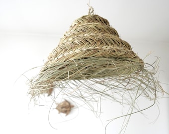 Seagrass pendant lampshade with cord, boho lighting, Ibiza style, handmade, Bali, Indonesia, garden, porch, gift, ceiling, braided