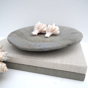 Authentic Indian marble bowl, boho, natural, rural, farmhouse, gift, old, India, dish, grey