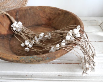 Seagrass pendant with shells, bowl filler, boho, natural, bowl stuffer, closet hanger, gift
