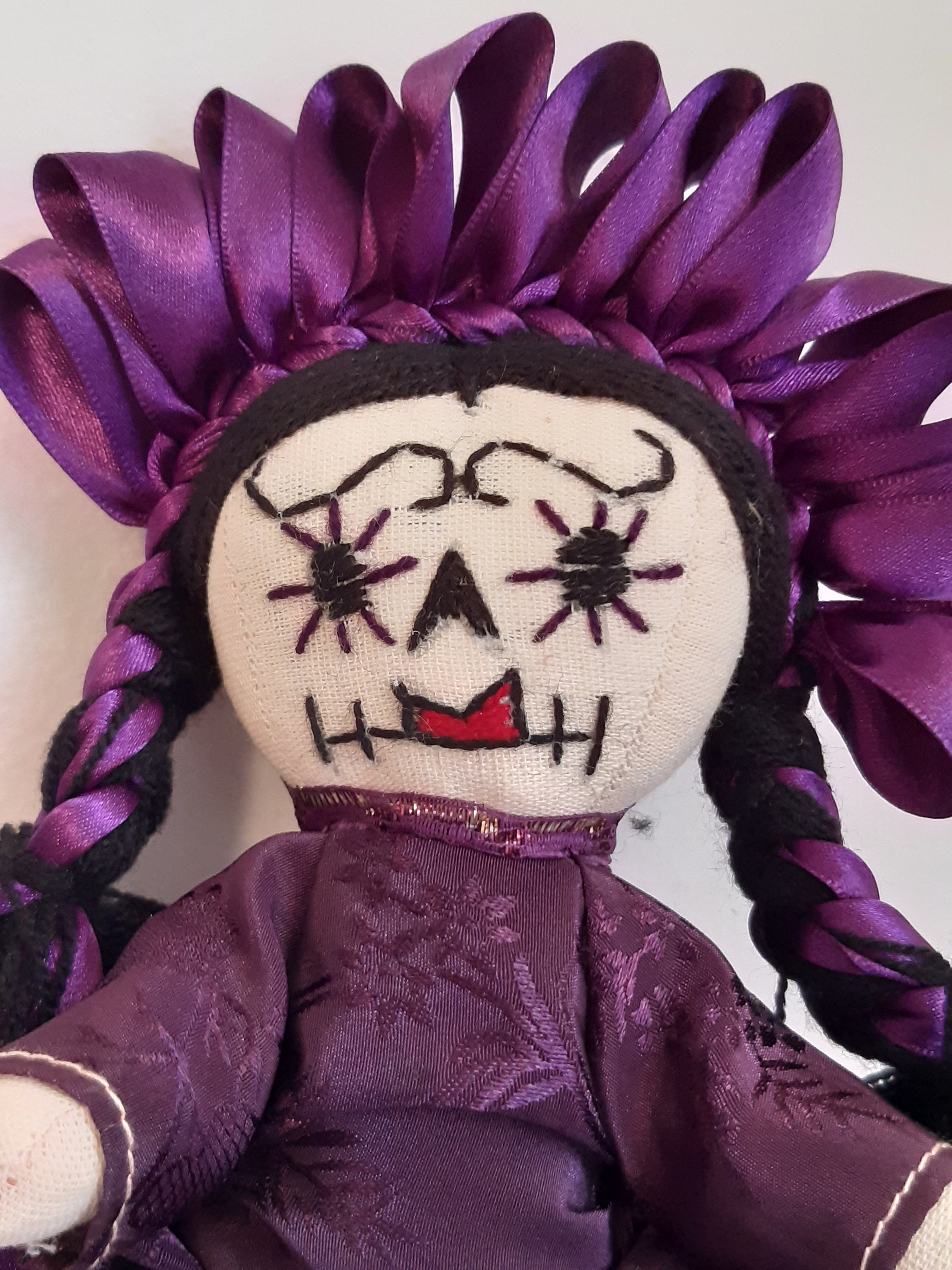 Catrina Doll Mexican Handmade Catrina Doll Skeleton Lady Etsy