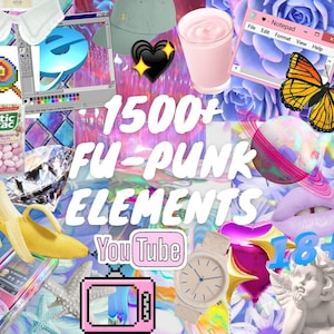 Future Punk vaporwave Elements, vaporwave  Clip Art , vaporwave Background, vaporwave  Paper, vaporwave Overlays, Clip Art